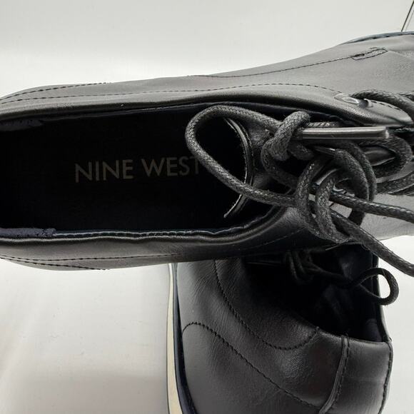 Nine West Mathias Oxford Dress Shoes Mens 8.5 Black Lace Up Business Casual Flat main image 7